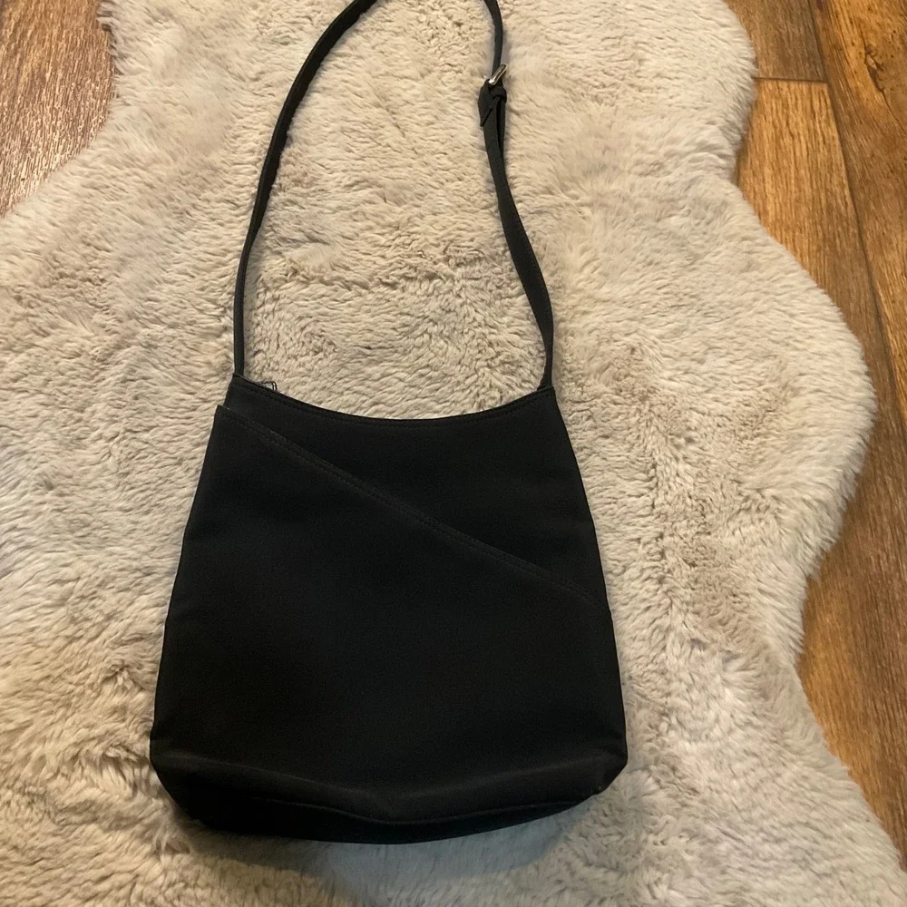 Talbots Black Polyester‎ Shoulder Crossbody Bag Pockets 10